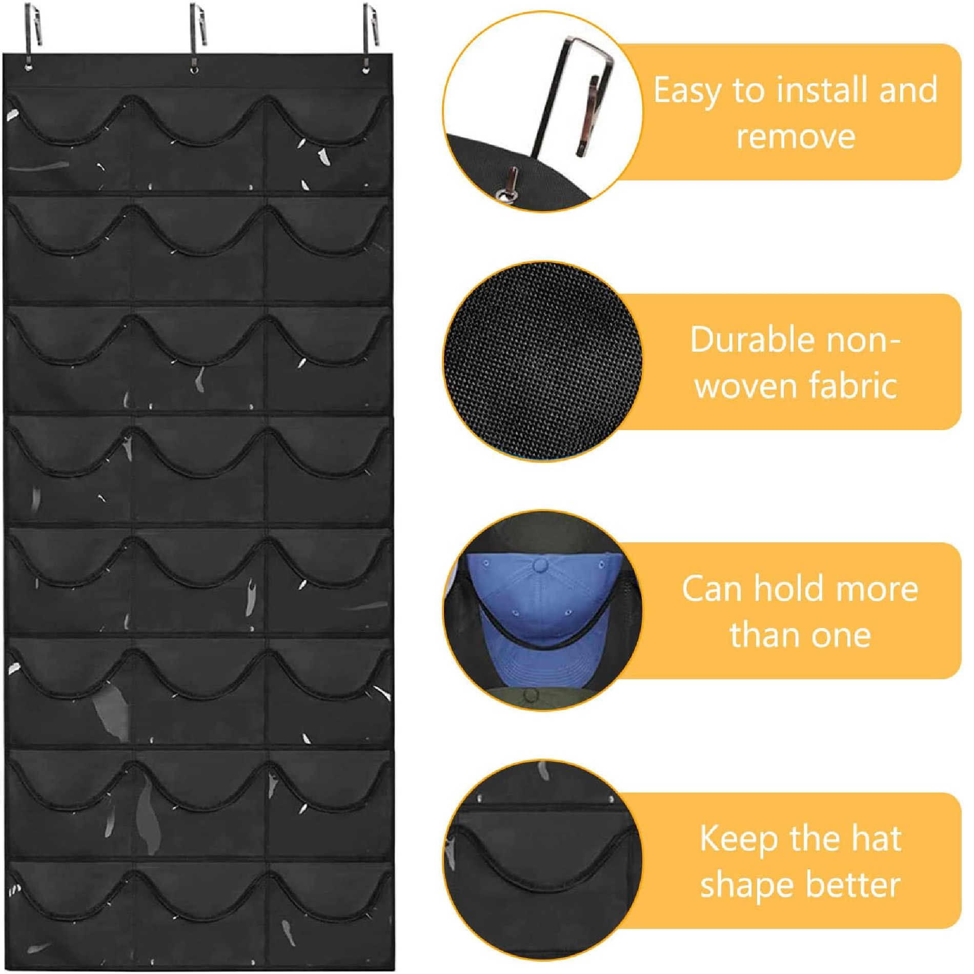 Organizador De Gorras Colgante De Puerta